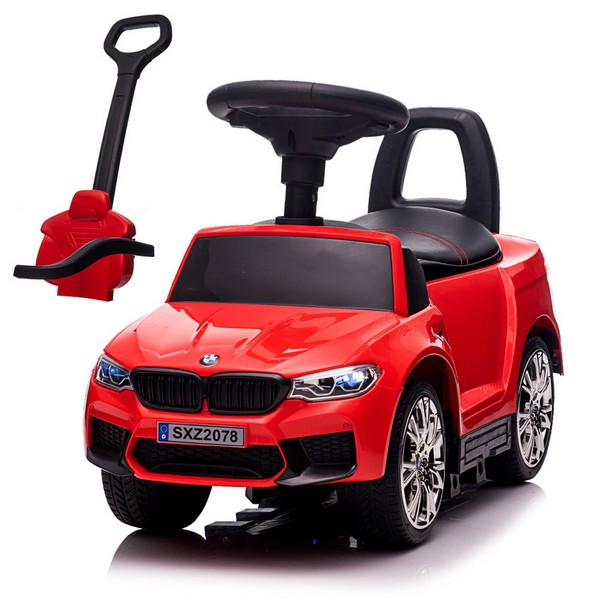 Продукт BMW M5 Licensed - Кола за избутване с родителски контрол 4 в 1 c меки гуми, Кожена седалка, 2022 година - 0 - BG Hlapeta